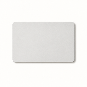Morven Cairn diatomite stone bath mat in light grey, seen from above on a plain background