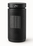 Morven Hearth Compact space heater in black, front view on a plain background