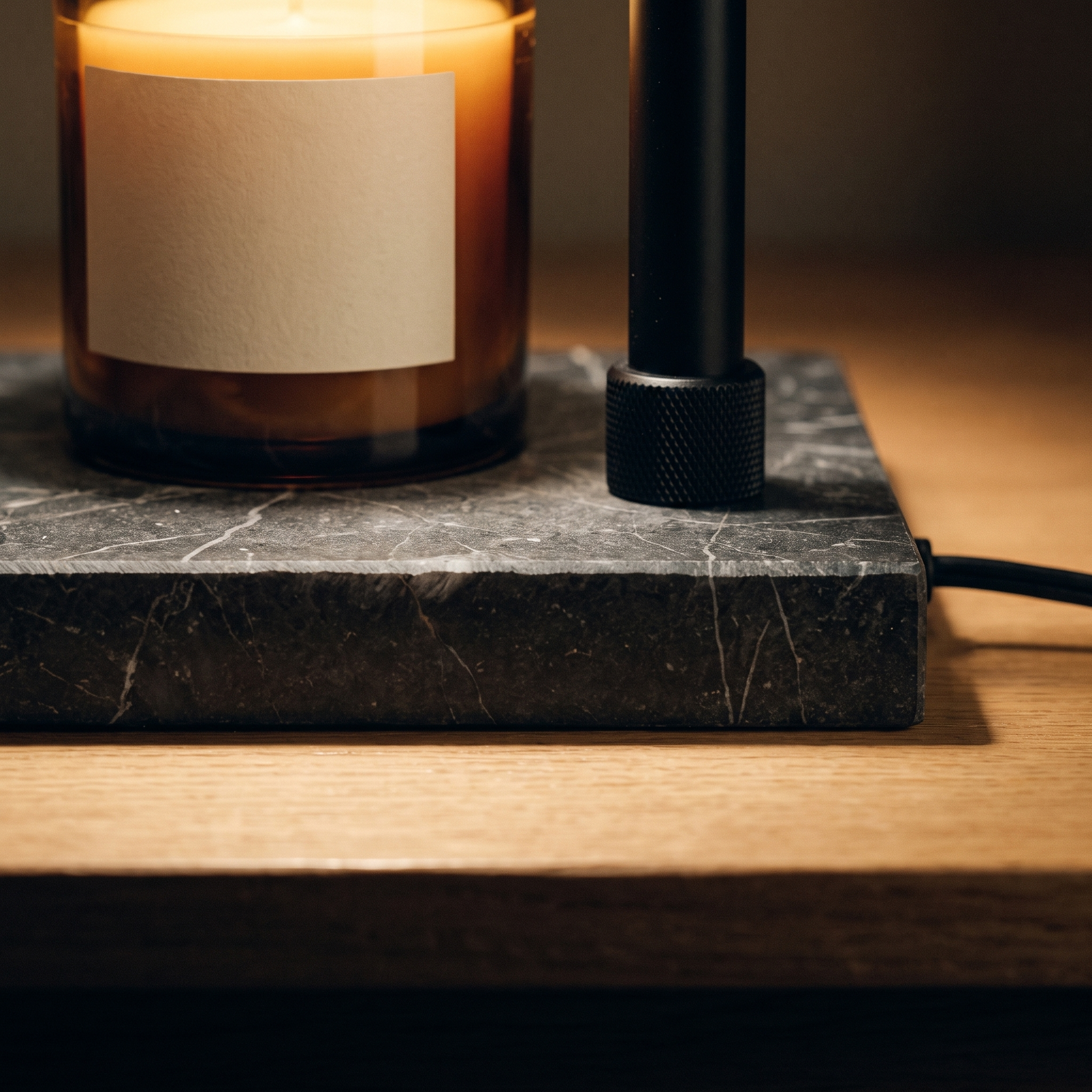 
              Close view of the Morven Everglow marble base
            