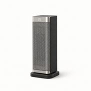 Morven Ingleside space heater in grey, front view on a plain background