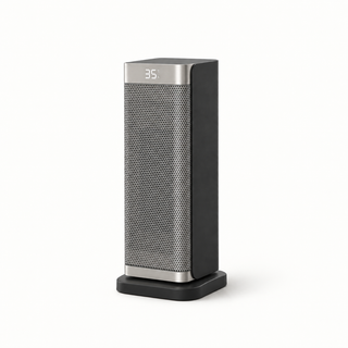 Morven Ingleside space heater in grey, front view on a plain background