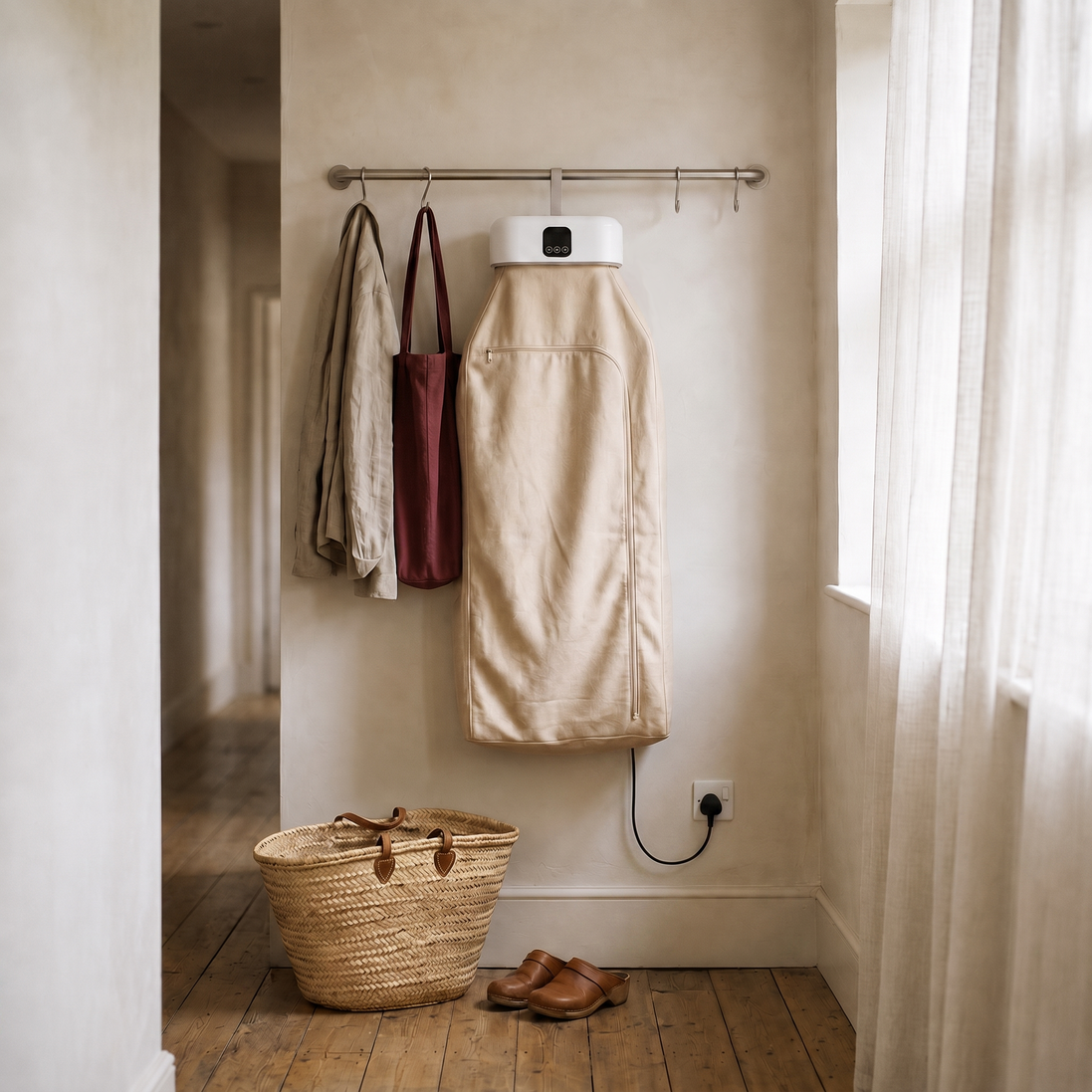 Morven Swathe clothes dryer drying towels in a bathroom